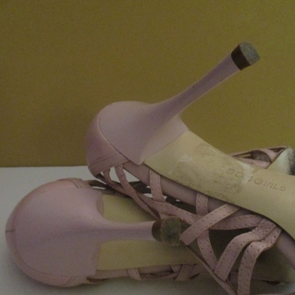 BCBGirls Pastel Baby Pink Peep-Toe Pumps - Picture 5 of 5